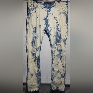 Denim Distillery Heritage America‎ 1776 Distressed faded wash tapered mens jeans